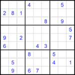 Судоку 9х9 #2620 трудный