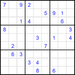 Судоку 9х9 #2623 трудный