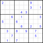 Судоку 9х9 #2625 трудный
