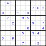 Судоку 9х9 #2626 трудный