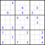 Судоку 9х9 #2627 трудный