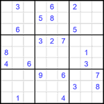 Судоку 9х9 #2628 трудный