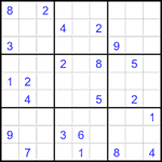 Судоку 9х9 #2629 трудный