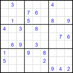 Судоку 9х9 #2567 очень трудный