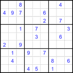 Судоку 9х9 #2570 очень трудный