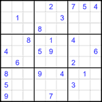 Судоку 9х9 #2574 очень трудный
