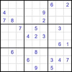 Судоку 9х9 #2575 очень трудный