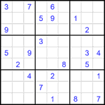 Судоку 9х9 #2576 очень трудный