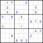 Судоку 9х9 #2580 очень трудный