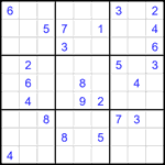 Судоку 9х9 #2581 очень трудный