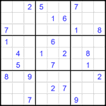 Судоку 9х9 #2582 очень трудный