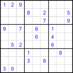 Судоку 9х9 #2584 очень трудный