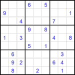 Судоку 9х9 #2587 очень трудный