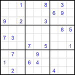 Судоку 9х9 #2590 очень трудный