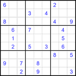 Судоку 9х9 #2591 очень трудный