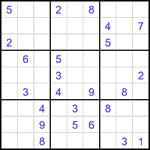 Судоку 9х9 #2592 очень трудный