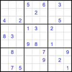Судоку 9х9 #2599 очень трудный