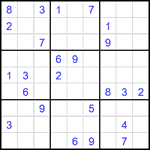 Судоку 9х9 #2600 очень трудный