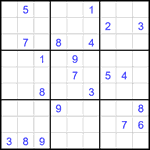 Судоку 9х9 #2605 очень трудный