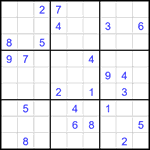 Судоку 9х9 #2606 очень трудный