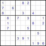 Судоку 9х9 #2613 очень трудный