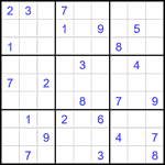 Судоку 9х9 #2614 очень трудный