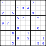 Судоку 9х9 #2615 очень трудный