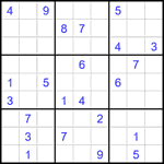 Судоку 9х9 #2618 очень трудный