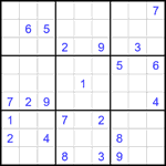 Судоку 9х9 #2619 очень трудный