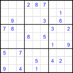 Судоку 9х9 #2621 очень трудный