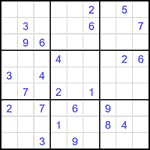 Судоку 9х9 #2622 очень трудный