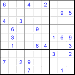 Судоку 9х9 #2624 очень трудный