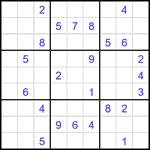 Судоку 9х9 #2625 очень трудный