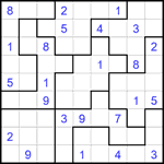 Судоку-пазл 9х9 #381 средний