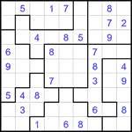 Судоку-пазл 9х9 #382 средний