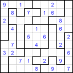 Судоку-пазл 9х9 #383 средний