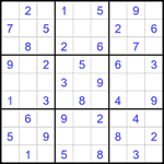 Судоку 9х9 #2662 легкий