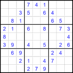 Судоку 9х9 #2665 легкий