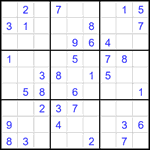 Судоку 9х9 #2675 легкий
