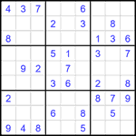 Судоку 9х9 #2680 легкий