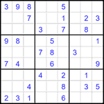 Судоку 9х9 #2687 легкий