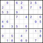 Судоку 9х9 #2705 легкий