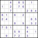 Судоку 9х9 #2707 легкий