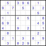 Судоку 9х9 #2713 легкий