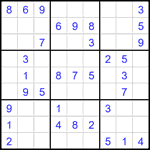 Судоку 9х9 #2716 легкий