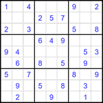 Судоку 9х9 #2755 легкий
