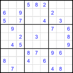 Судоку 9х9 #2640 средний