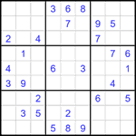 Судоку 9х9 #2664 средний