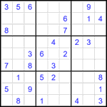 Судоку 9х9 #2670 средний