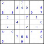 Судоку 9х9 #2675 средний